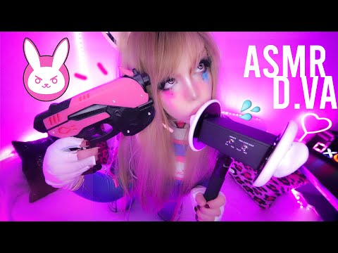 ASMR 💜 D.VA ( Overwatch ) EAR LICKING
