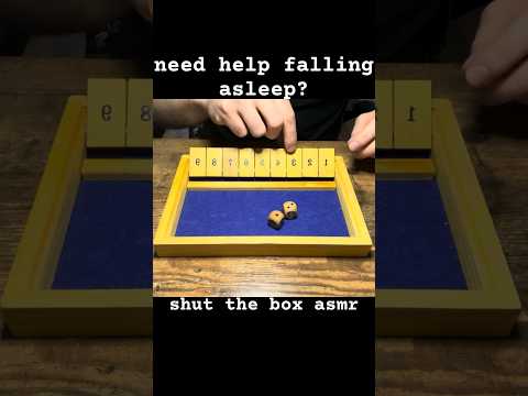 fall asleep fast w/ shut the box asmr 😴💤 #asmr #asmrshorts #subscribe #asmrsounds #fallasleepfast