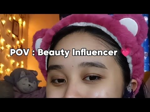 POV ASMR : When Girls Doing Makeup, they're suddenly become a Beauty Vlogger Influencer 💗💄🤳
