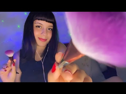 ASMR Brush on Screen 🌧️🖌️ Pincel na Tela, Chuva & Sussurros para Dormir 😴