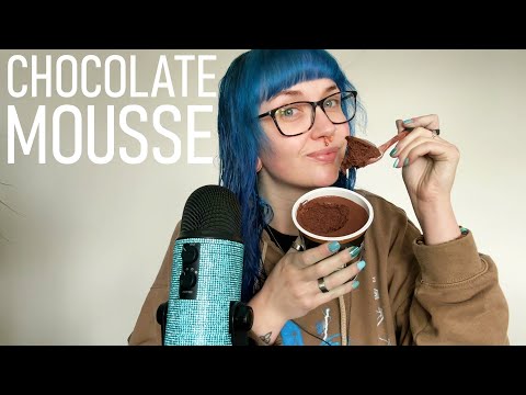 ASMR Eating Chocolate Protein Mousse (Eating Sounds)