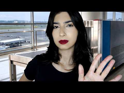 ASMR Revistando você no aeroporto (você está agindo esquisito) 😳