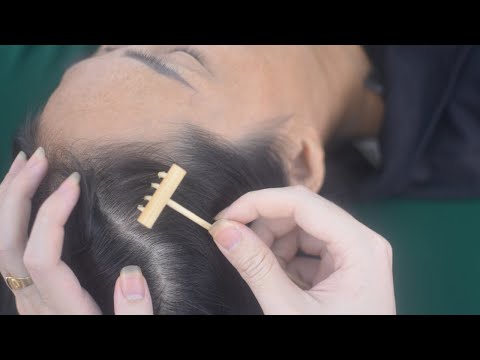 ASMR Nape Scratching With Wooden Tools Aggressive Sounds Tingles For Headache Relief