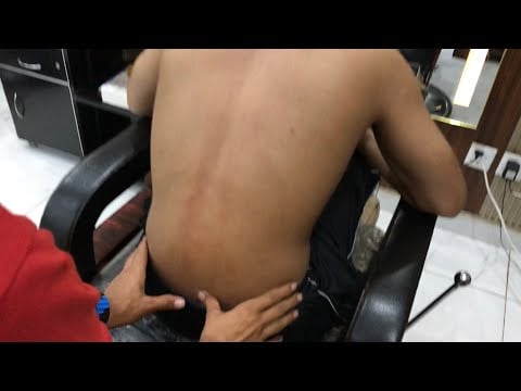ASMR Back Massage Complete Full Body relaxation 💈|Lower Back Strong Massage| ✋