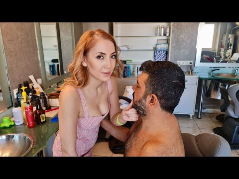 💈SIT BACK & ENJOY RELAXING FULL ASMR MASSAGE & SCRATCHING SERVICE by FEMALE BARBER | SLEEP TIGHT