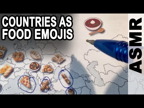 ASMR: If Countries Were Food Emojis 🍕🍟🥟 | They Would Taste Like This 🥩🍣 [ASMR Drawing + Whispering]
