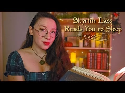 ASMR 📚 Skyrim Lass Reads 'The Real Barenziah' to You By the Fire 📚 Soft Spoken & Crackling Fire