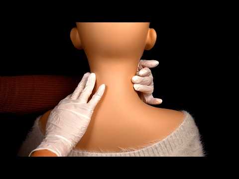 ASMR | SHOULDER and NECK inspection (with gloveless oil massage)
