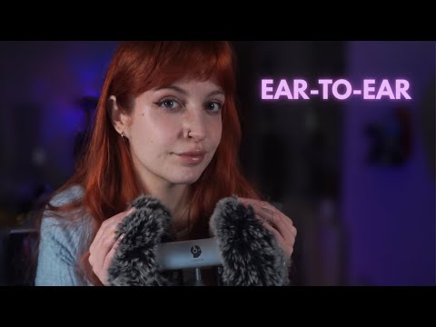 ASMR Ear to Ear with fluffy, brushes and scratching ~ deep sleep