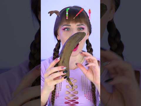 ASMR Emoji Brown Banana, Candy Spray #shorts