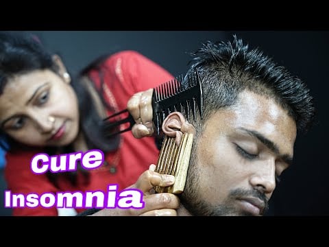 Cure Your Insomnia With Heavy Oil ASMR Comb Massage By Barber Girl Chaitali | Neck Cracking 1st Time