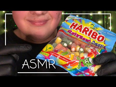ASMR Vegan Haribo Rainbow Gummibärchen Taste Test 🌱🌈 (Deutsch/German)