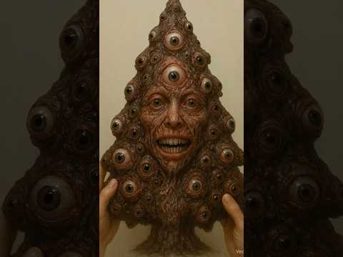 ASMR with Christmas Trees That Stare Back... #asmr #relaxing #uncannyvalley #ai