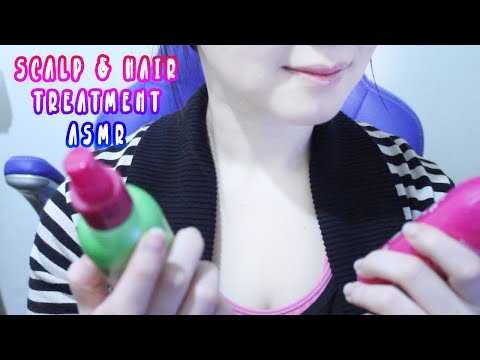 ASMR Scalp & Hair Treatment | *ROLEPLAY* | hair brushing, scalp massage, oil/lotion...