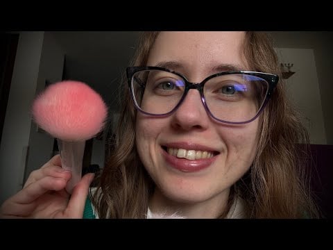 ASMR | Camera Brushing and Dabbing + Mouth Sounds | No Talking