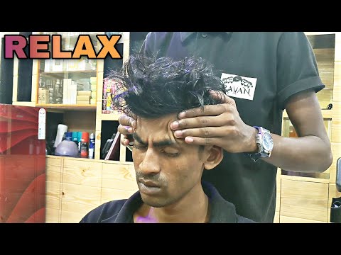 New type Head & Upper body massage therapy by indian barber | Relaxing ASMR
