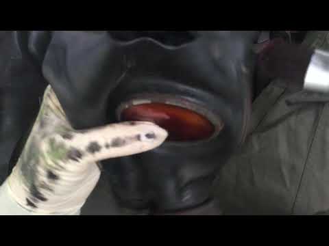 GASMASKS COLLECTION ☢ Wearing LATEX GLOVES [[ASMR]]