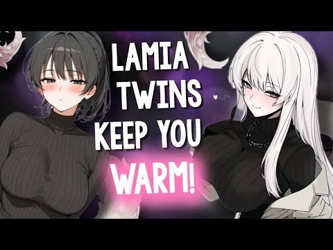 [FF4A] Snow Lamia Twins Melt the Cold Away! 💖 [Tail Coiling | Flirty & Cuddles | Binaural Snek ASMR]