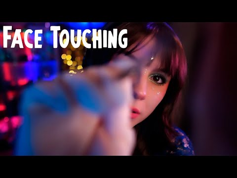 ASMR Face Touching 💎 Latex Gloves, Inaudible Whisper