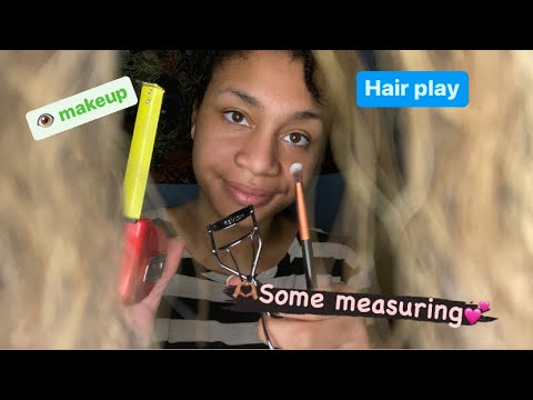 ASMR - Hair and Eye Makeup with measuring (Tiff)