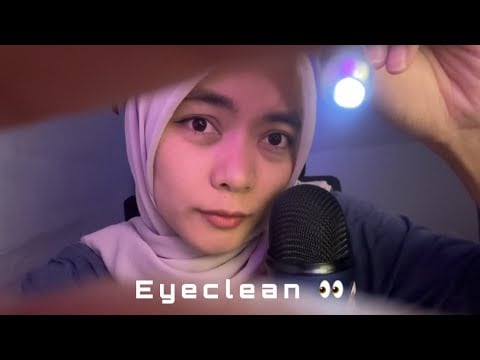 ASMR Eyecleaning 👓 Light Test, Follow My Instructions for Sleep🌙✨