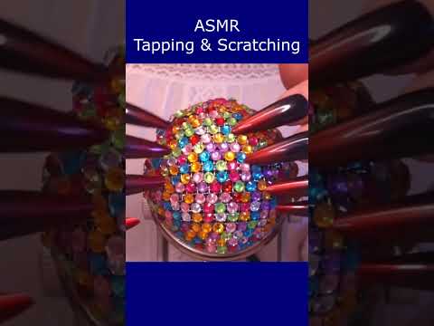 ASMR Mic Scratching with No Cover, Tapping ~ with Self-Adhesive Rhinestones  #shorts  #asmr