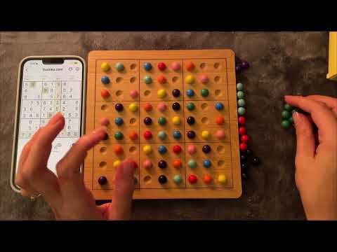 ASMR - Wooden Colored Sudoku (4) - Pure Whispering