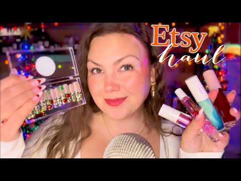 asmr/ SMALL BUSINESS HAUL😍🛍️ (makeup, nails, etc)