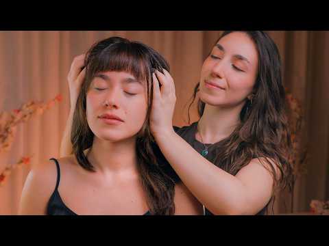 ASMR Real Person Head & Face Massage 💆🏻‍♀️ Neck Care, Hair Play for Deep Sleep