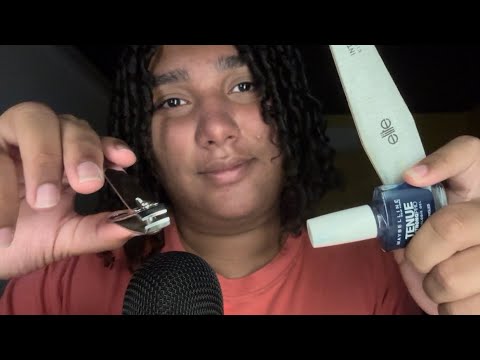 ASMR: ROLEPLAY Je te fais une manucure 💅 (visuel+bruits de bouche 👄)