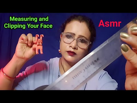 Asmr Measuring & Clipping Your Face 😴| Asmr Ghosal | Asmr personal attention |