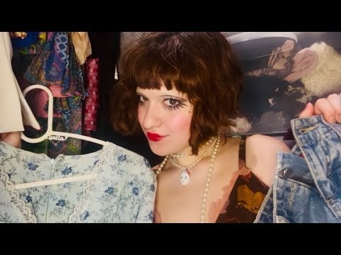 asmr ~ closet tour (of a glam vintage girl in nyc) [pt 1] 👙👗👢