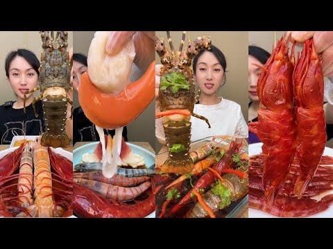 🦐💥 Giant Seafood Platter ASMR | Satisfying Eating Sounds & Spicy Dipping Sauce