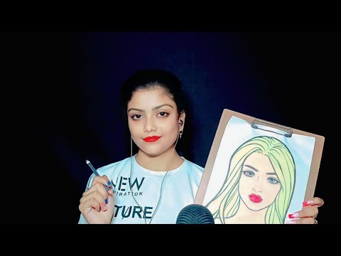 ASMR | Art Student Draws On Your Face With Colour | ✏️🖍