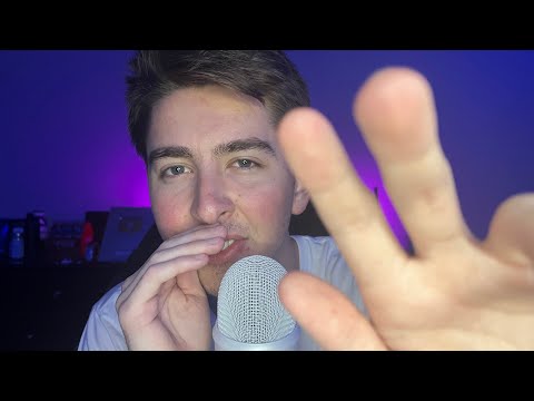ASMR Mouth Sounds with Close-Up Hand Movements