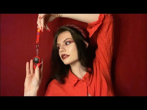 ASMR| Using Only RED Triggers🖍 📕 ♥️ 🌶 👠 👹 🌹