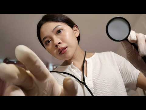 ASMR Thai Nurse Late Night Hospital Checkup 🏥 พยาบาลตรวจอาการยามดึก: วัดความดัน, ตรวจฟังเสียงหัวใจ