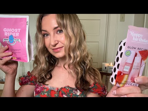 ASMR What I Got For My Birthday | Haul with tapping, scratching & whispering