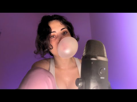 ASMR | Chewing Bubble Gum and Whispers