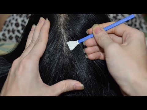 ASMR Relaxing Scalp Check, Scalp Scratching, Scalp Dandruff Treatment For Sleep - No Talking