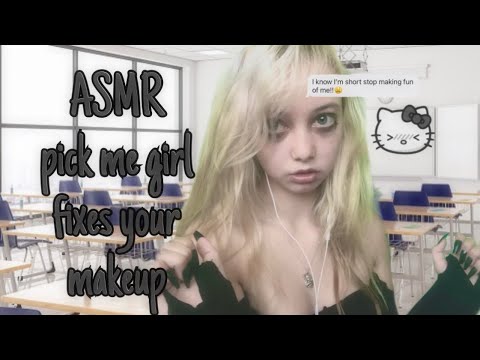 ASMR pick me girl fixes your make-up in class💄