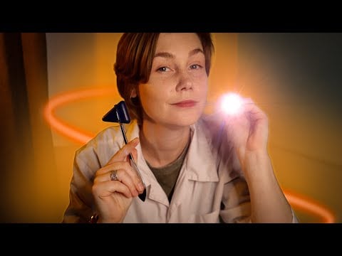 🌙АСМР ночной неврологический осмотр┃проверка здоровья┃ASMR night nerve exam