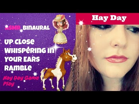 ASMR Binaural Up Close Whispering In Your Ears Ramble While I Play HayDay🐹