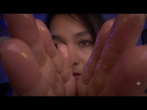 ASMR Movimentos lentos e suaves das mãos no rosto e pescoço, palitinhos, pincéis: Acalmando a mente🌿