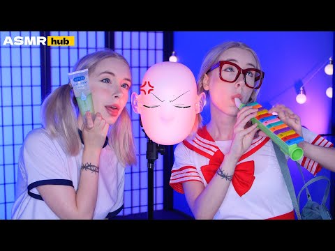 ASMR SCHOOLGIRL TWINS WILL MAKE U TINGLE 💖 999.99% TINGLE AND RELAX 💕ROLEPLAY ASMR👅 ASMR 당신을 잠들게