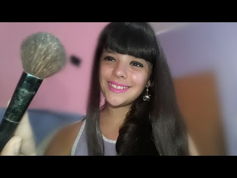 ASMR Português: Sons de boca mouth sounds, E pincel na câmera.