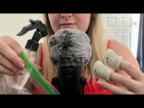 ASMR - random triggers | whisper, mouth sounds, rain, scratching, tiny crocs