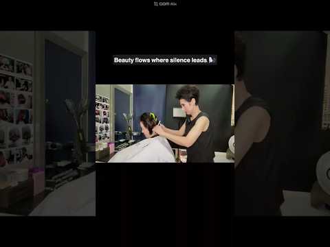 Hair salon's ASMR visual and hearing activation #Short cut to make you look sophisticated and young