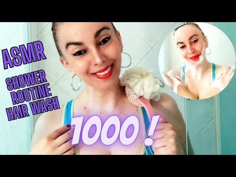 ASMR SHOWER WITH ME - BODY BRUSHING- SCALP MASSAGE - HAIR WASH - SHAMPOO - HAIR BUM - SHOWER ROUTINE