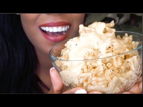 ASMR: CHEESIEST LAZY MAC & CHEESE - Vegan - Extra Creamy Mac and Cheese  *BIG BITE* Eating sounds :)